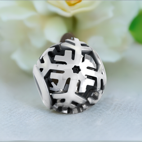 Snowflake Snowball Bead Charm