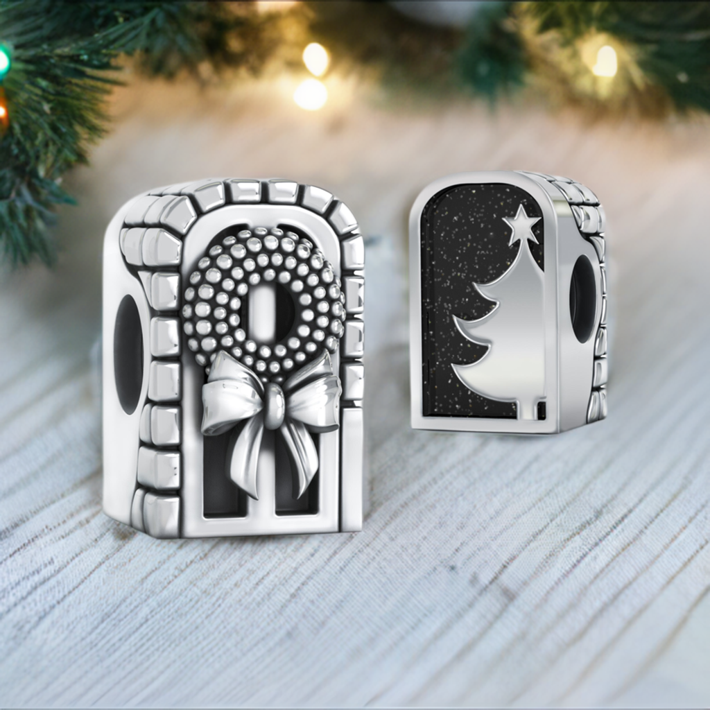 I'll be Home for Christmas - STARRY NIGHT Sparkle Luxe Color™ Enamel Bead Charm