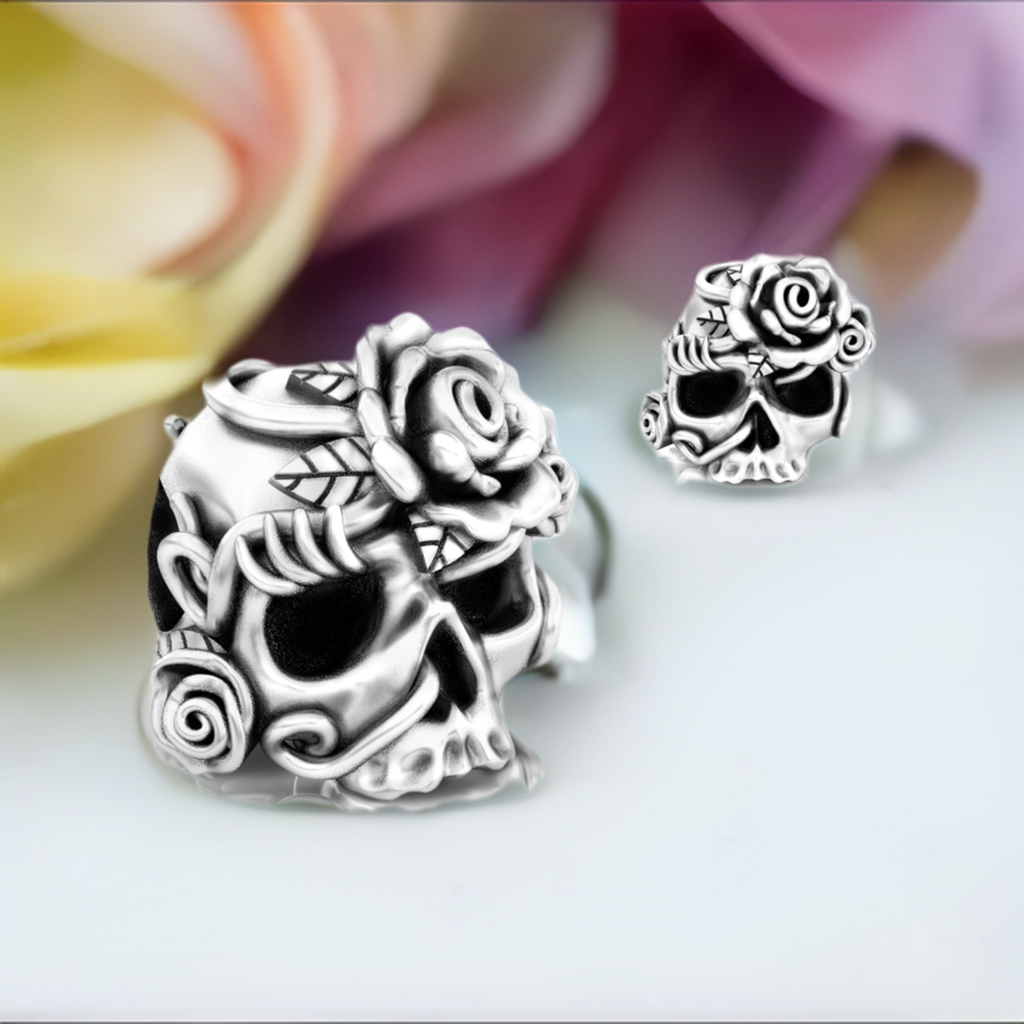 Dia de los Muertos Sugar Skull Bead Charm - Bella Rosa