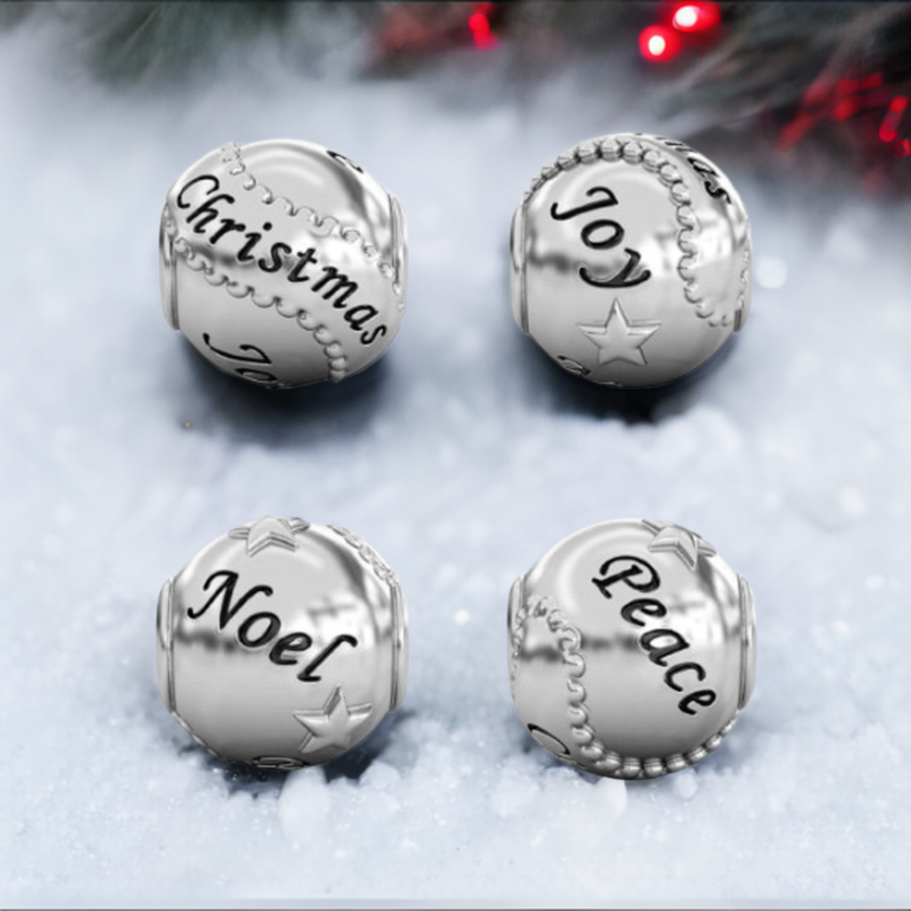 CHRISTMAS Joy Peace Noel Bead Charm - RETIRED