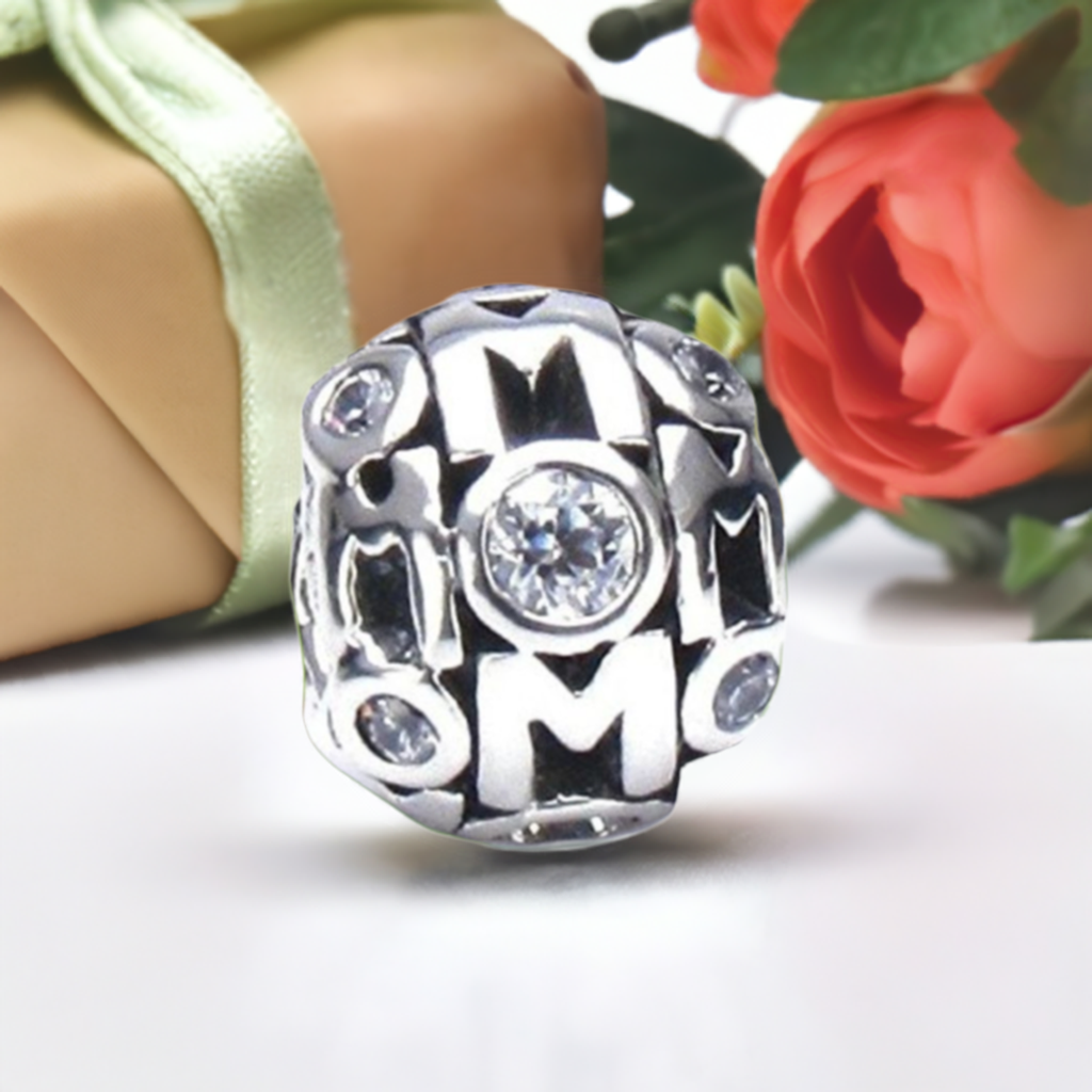 MOM w/ 12 Clear CZ Stones