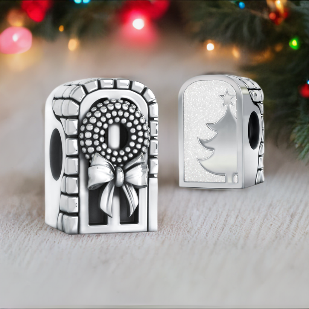 I'll be Home for Christmas - WHITE CHRISTMAS Sparkle Luxe Color™ Enamel Bead Charm