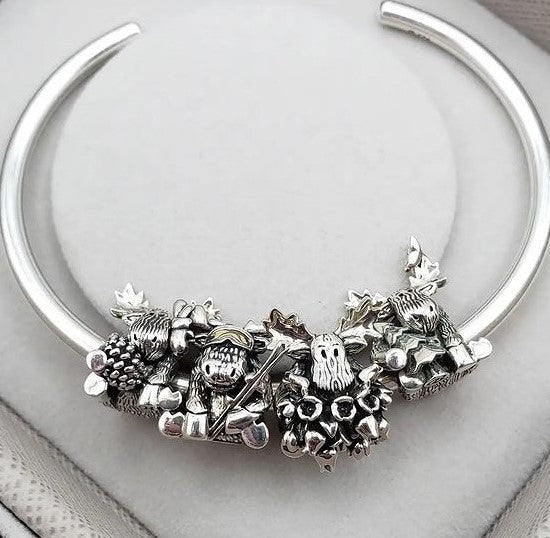 Winter Ski Moose Bead Charm Bead