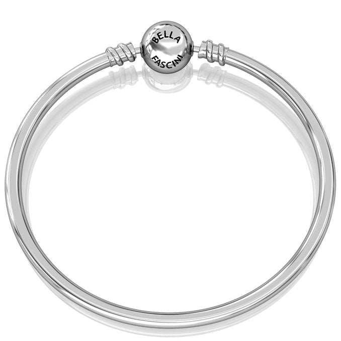 Round Bangle Bead Charm Bracelet - Bella Fascini fits Pandora