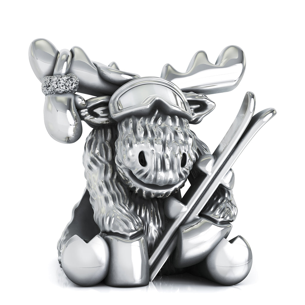 Winter Ski Moose Bead Charm Bead