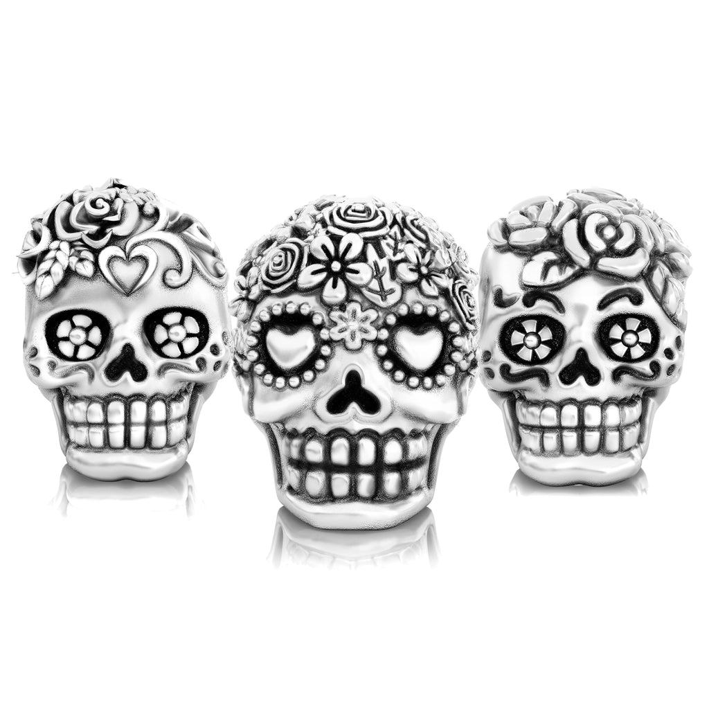 Dia de los Muertos Sugar Skull Bead Charm - Bouquet - Bella Fascini fits Pandora