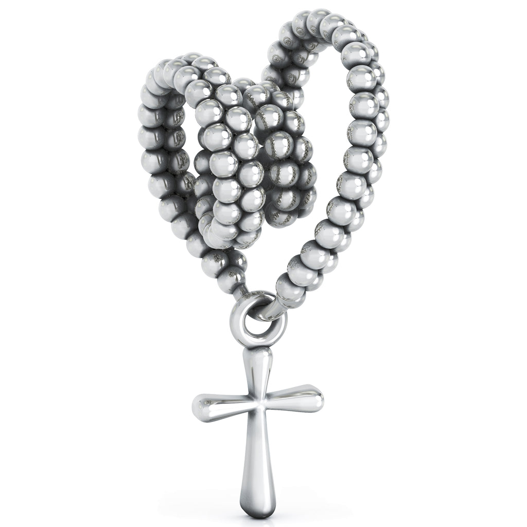 Rosary w/Cross Dangle Bead Charm