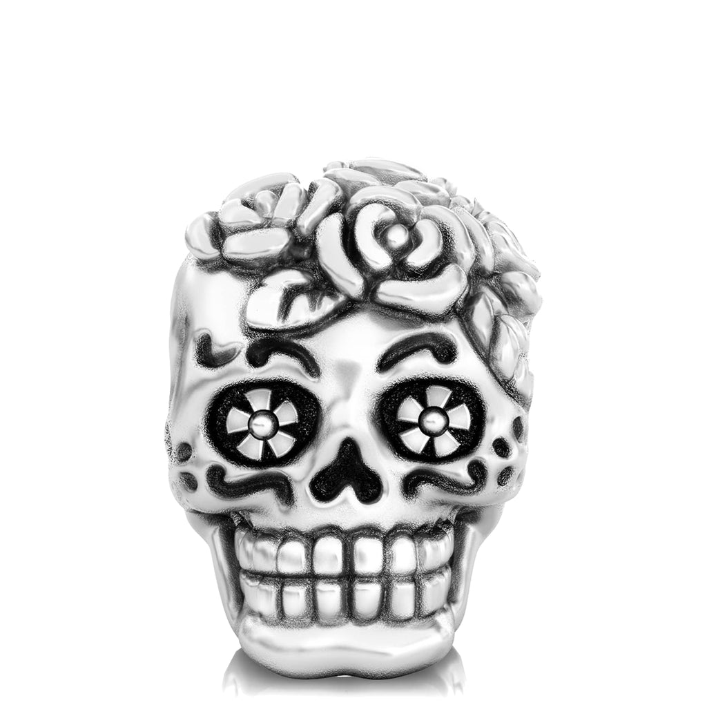 Dia de los Muertos Sugar Skull Bead Charm - Original - Bella Fascini fits Pandora