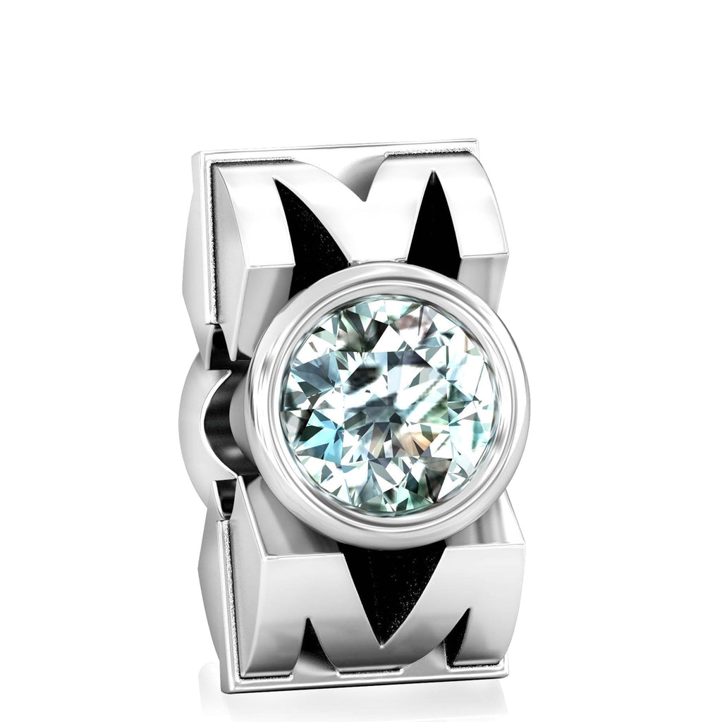 MOM CZ Charm Bead - Clear - Bella Fascini fits Pandora