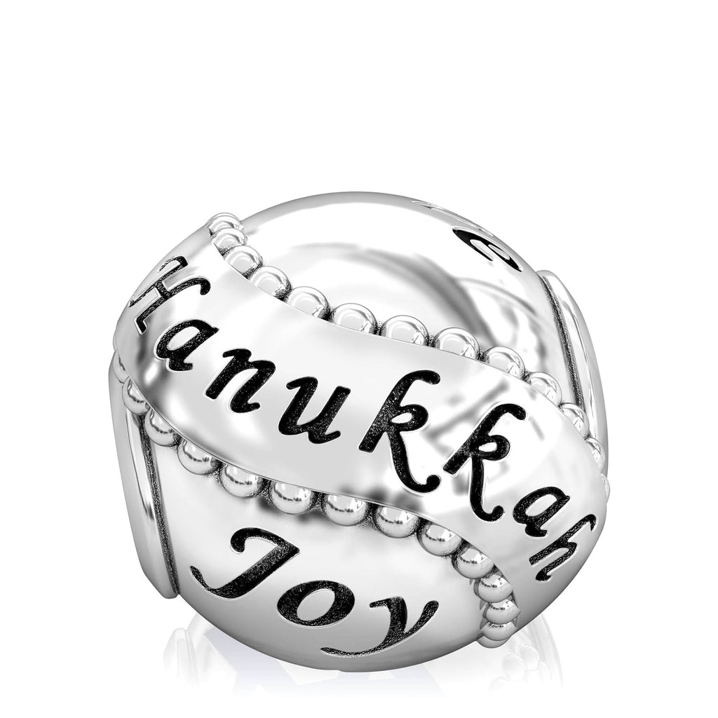 Holiday Celebration with Star of David Luxe Color™ Enamel Bead Charm - Hanukkah - Bella Fascini fits Pandora