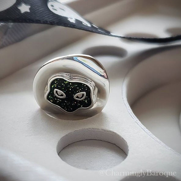 Halloween Witch Hat with Enamel Cat