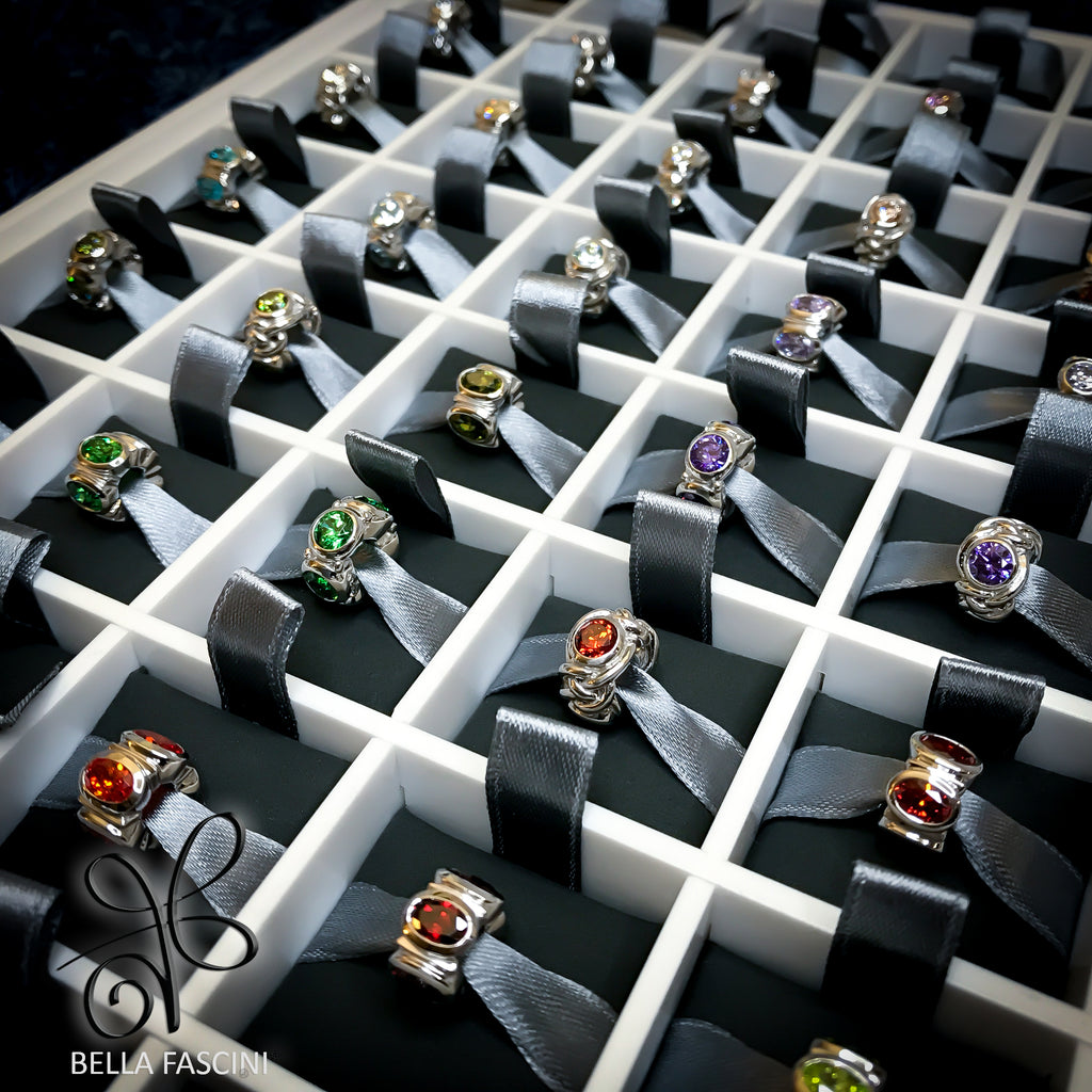 NEW Round CZ Lights Bead Charm - Light Amethyst Purple - Bella Fascini fits Pandora