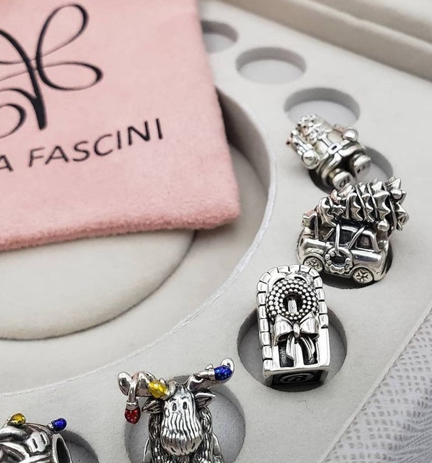 I'll be Home for Christmas - STARRY NIGHT Sparkle Luxe Color™ Enamel Bead Charm