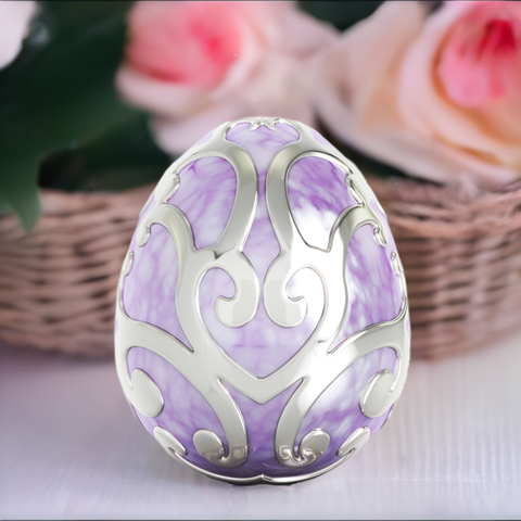 Easter Egg Filigree Luxe Color™ Enamel Bead Charm - Purple