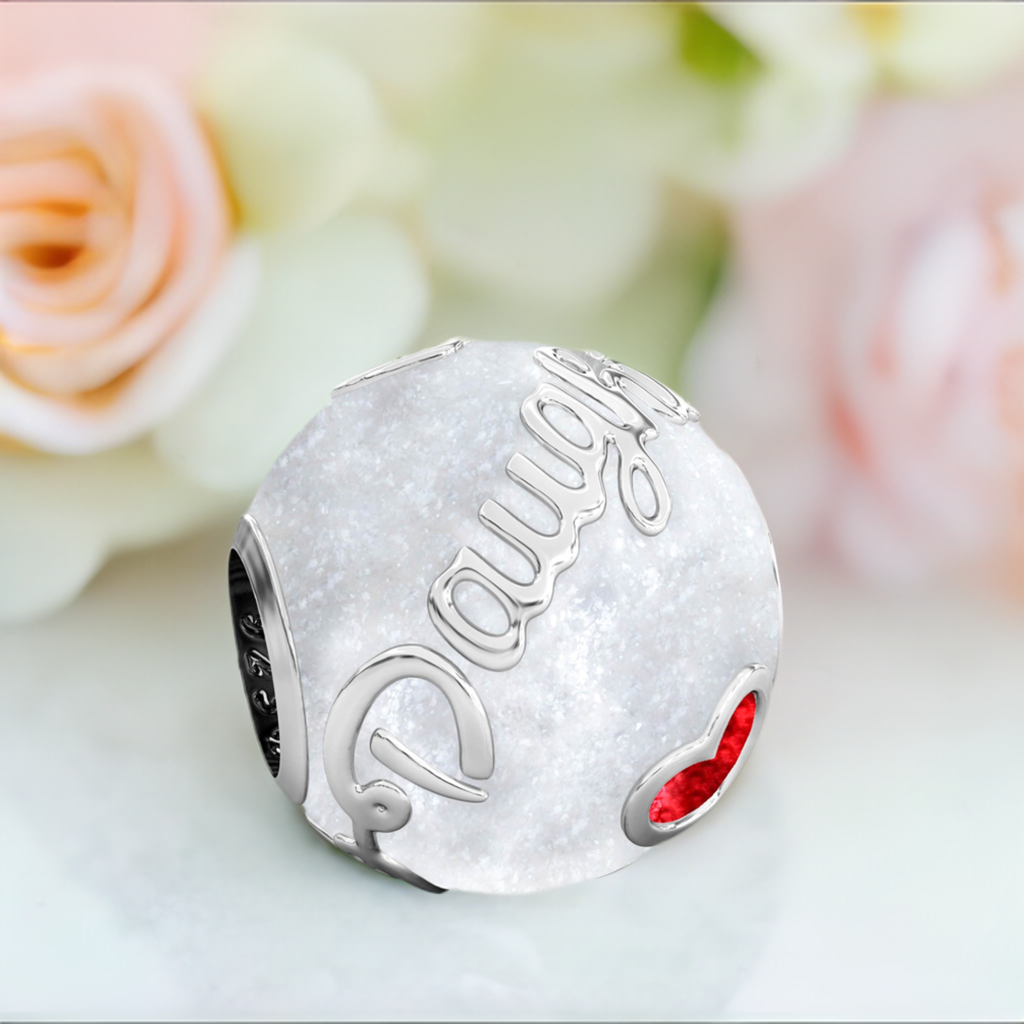 Bella Fascini Daughter Family Sentiments Silver Charm Bead Fit Pandora
