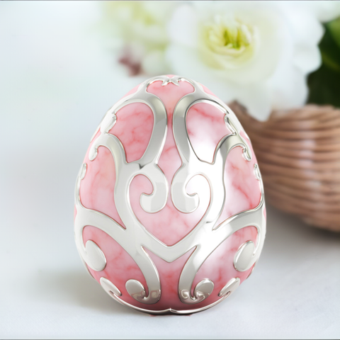 Easter Egg Filigree Luxe Color™ Enamel Bead Charm - Pink