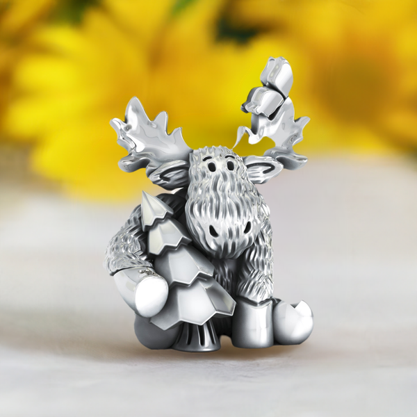 Summer Moose Bead Charm - Butterfly Forest
