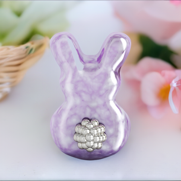 Bunny Butt Charm - Luxe Color™ Enamel Bead Charm - Purple