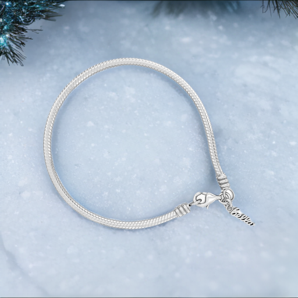 Pandora Moments Snake Chain Bracelet with Family Tree Heart Clasp |  Sterling silver | Pandora NZ