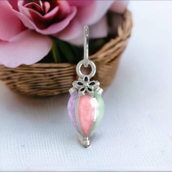 Spring Flower Dangle - Luxe Color™ Enamel Bead Charm