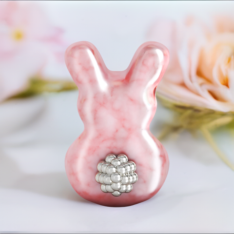 Bunny Butt Charm - Luxe Color™ Enamel Bead Charm - Pink