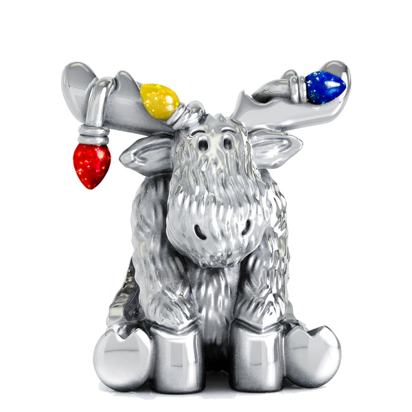 Christmas Moose String of Lights Luxe Color™ Enamel Bead Charm - Multi-Color