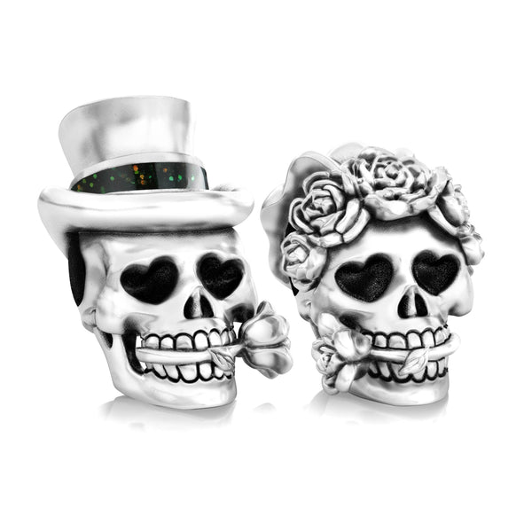 Groom - 'Till Death Do Us Part - Muertos Wedding Skull - Bella Fascini fits Pandora