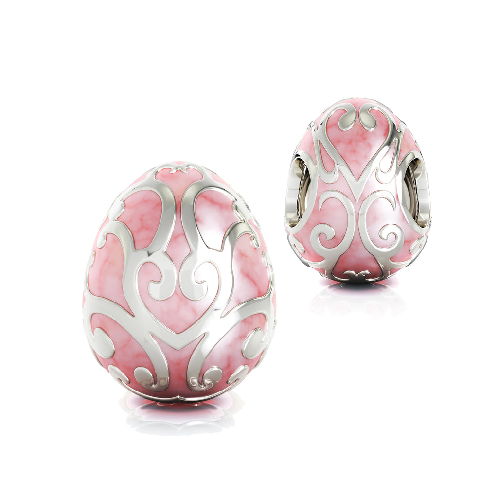 Easter Egg Filigree Luxe Color™ Enamel Bead Charm - Pink