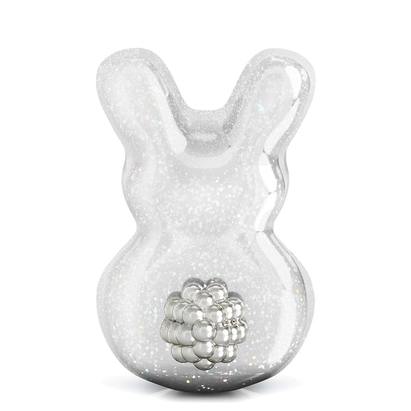 Bunny Butt Charm - Luxe Color™ Enamel Bead Charm - White
