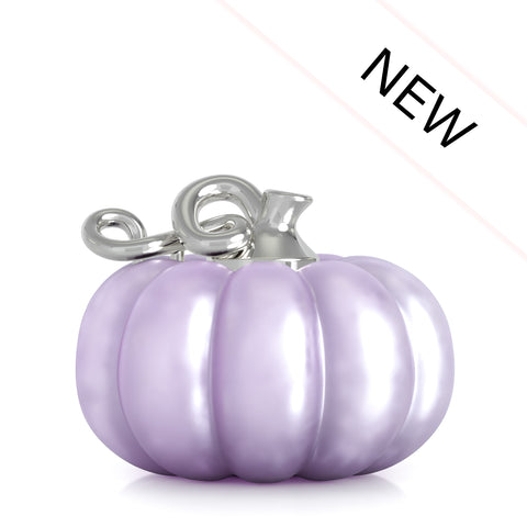 Fall Harvest Bead Charm - Gourd Pumpkin - Purple Pearlescent