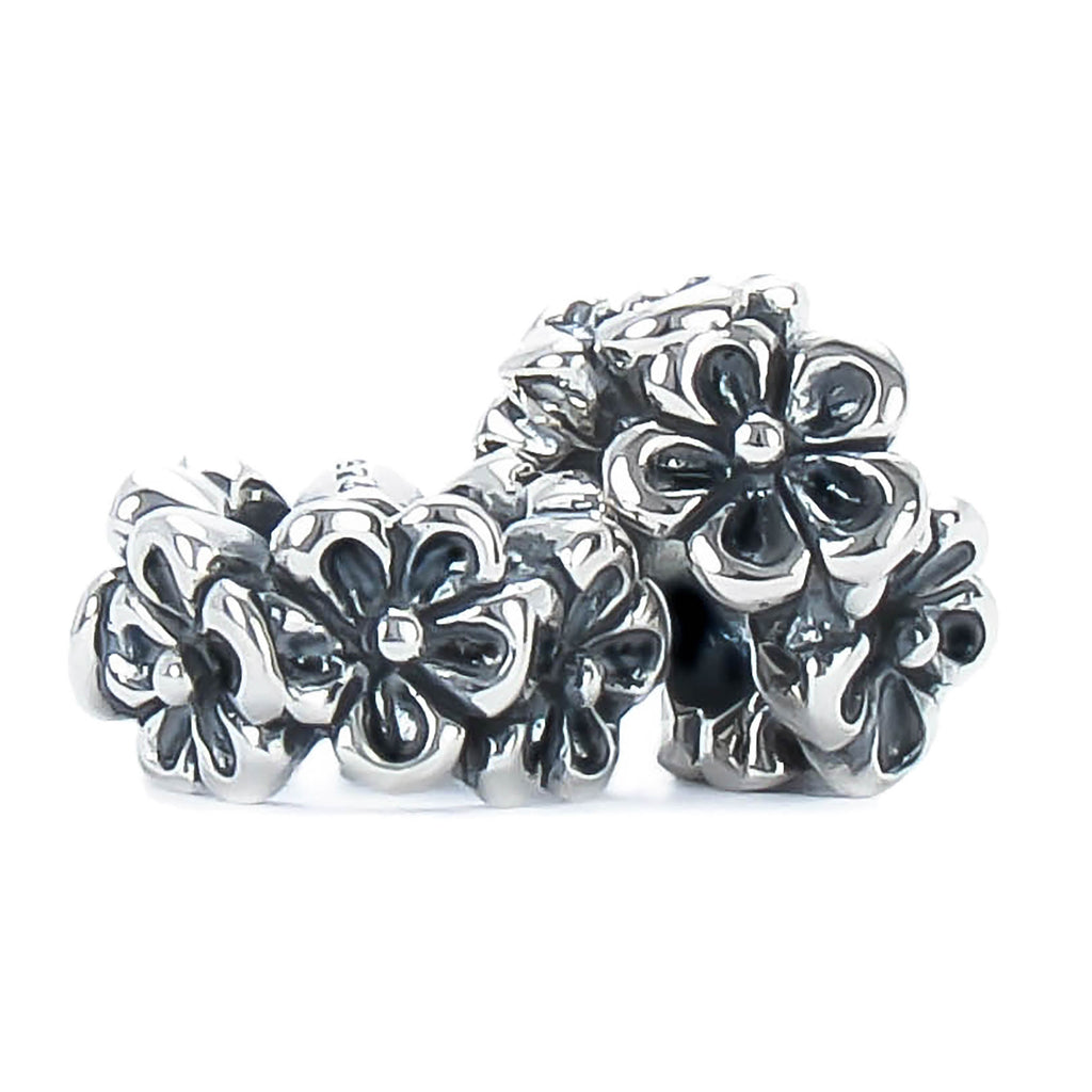 Bella Fascini Flower Band Sterling Silver Charm Spacer Fits Pandora