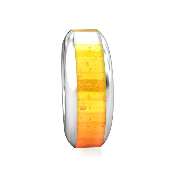 Spacer Luxe Color™ Enamel Bead Charm - Honey Topaz - Bella Fascini fits Pandora