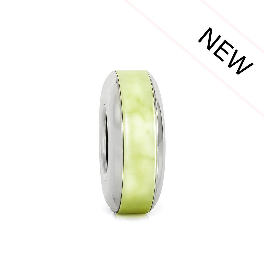 Band Spacer Luxe Color™ Enamel Bead Charm - Key Lime Green