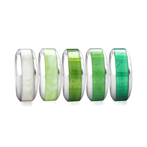 Spacer Luxe Color™ Enamel Bead Charm - Emerald Green - Bella Fascini fits Pandora